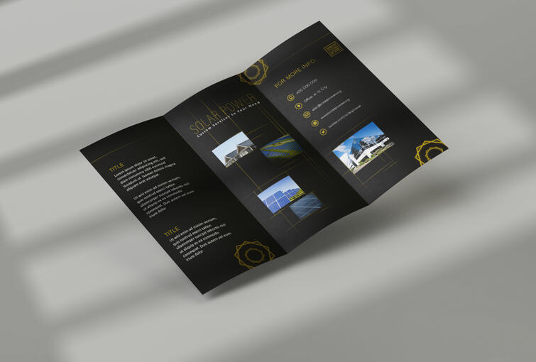 Solar Power Tri-fold Flyer